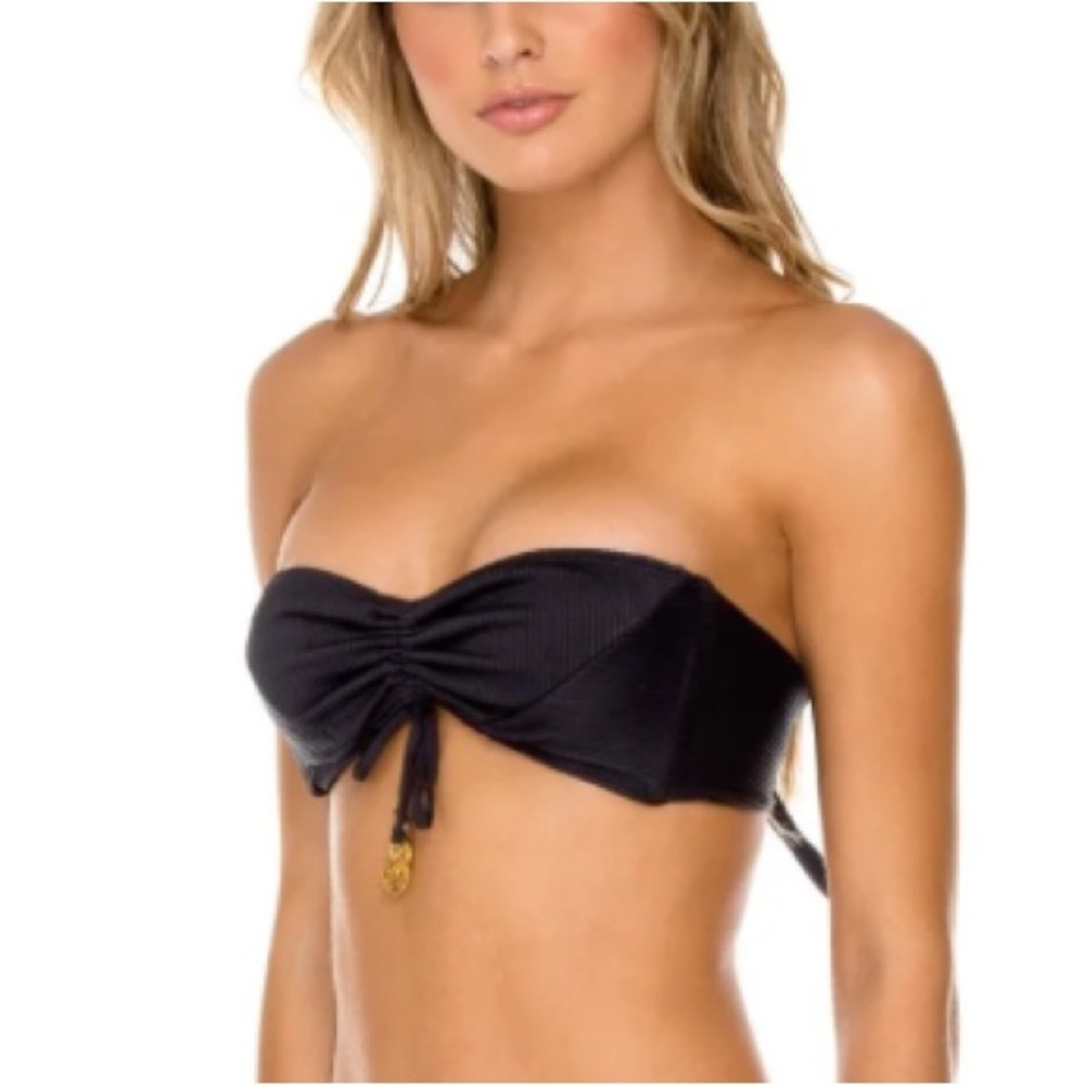 Luli Fama Triana Drawstring Bandeau Top Size XS - Picture 2 of 15